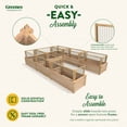 thumbnail image 4 of Greenes Fence 144" x 96" x 16.5" Beige Cedar Raised Garden Kit with CritterGuard Fencing, 4 of 8