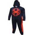 thumbnail image 1 of BioWorld Merchandising Mens Marvel Comics Spiderman One Piece Union Suit Hooded Pajama (Large), 1 of 3