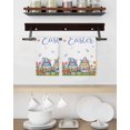 thumbnail image 3 of Easter Gnomes Bunnies Kitchen Dish Towels for Drying Dishes Set of 4, Spring Easter Eggs Floral Leaves Waffle Weave Microfiber Hand Tea Bathroom Towels Quick Dry & Absorbent Towel 15.7x23.6, 3 of 7