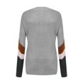 thumbnail image 5 of Cmfcve Color Block Sweaters for Women Casual Long Sleeve V Neck Pullover Sweaters Trendy Fall Winter Knit Tops, 5 of 5