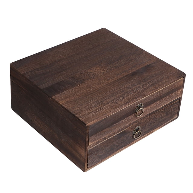WEUVEB 1 Pce Organisateur en Bois Type Tiroir Boîte de Rangement Rétro pour Décoration de Pièce