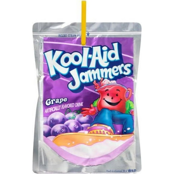 Kool-Aid Jammers Juice Pouches, Grape (Pack of 36)