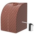 thumbnail image 1 of Patiojoy Portable Steam Sauna Spa Household Personal Sauna Tent with 9-Level Temperature &Timer Coffee, 1 of 5