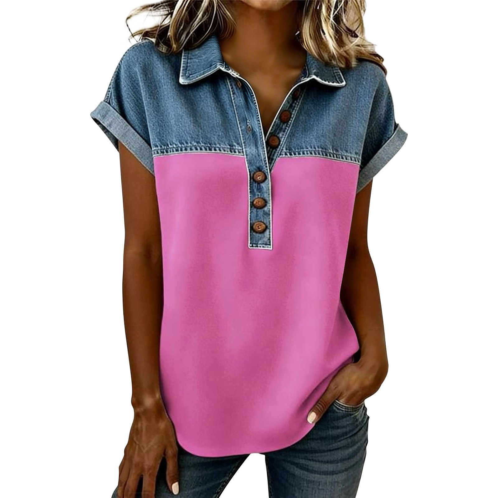 MEICHEN Women's T Shirt Printed Round Neck Short Sleeve Casual Top Summer Fashion Clothing for Women