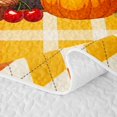 thumbnail image 5 of Erosebridal Cartoon Turkey Quilt Full 3-Piece,Happy Thanksgiving Full Bedspread Sets,Plaid Yellow,1 Coverlet and 2 Pillowcases, 5 of 7