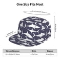 thumbnail image 2 of Adjustable Baseball Cap, Hand drawn fish sharks cool Flat Bill Trucker Flat Brim Hats Dad Hat for Men Women - Snapback Hat Adjustable Size, 2 of 7