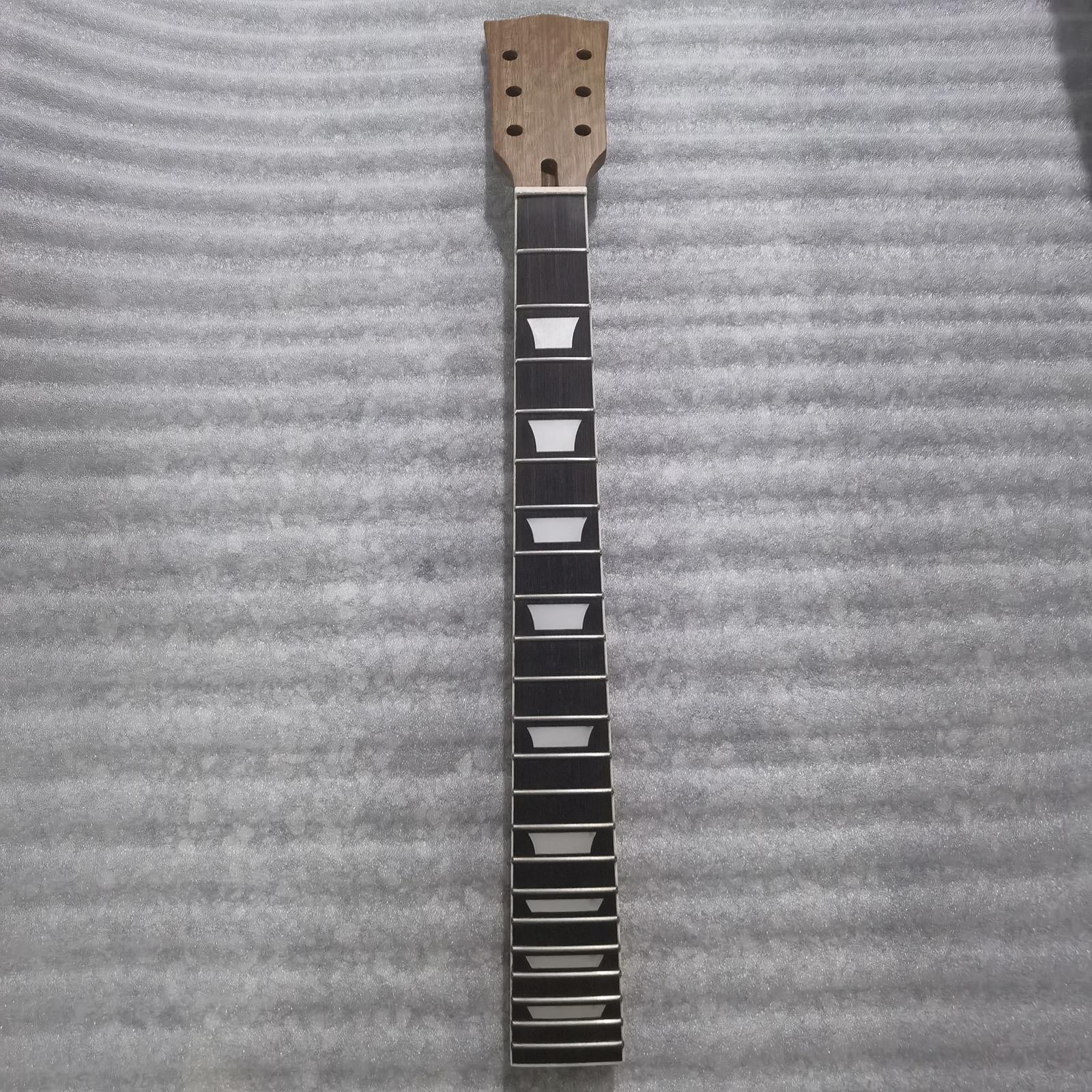 LeeQinersw Unfinished Electric Guitar Neck DIY for LP Guitars Parts Replace 22 Frets, Tilted Fret Ends and Rolled of Guitar Neck Give smooth