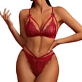 thumbnail image 1 of Gibobby Ropa sexy de mujer para sexo Ropa Interior Sexy con Cuello En V para Mujer, Lencería Sexy, Ropa Interior con Cordón Sin Espalda De Lencería(Rojo, G), 1 of 5