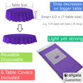 thumbnail image 2 of Allgala 6-Pack Premium Plastic Table Cover Medium Weight Disposable Tablecloth-6PK Round 84"-Deep purple-TC58617, 2 of 4