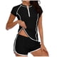 thumbnail image 2 of Neewe Women's Two Piece Rash Guard Short Sleeve Swim Shirts UPF 50+ Built in Bra Swimsuit with Boyshorts with Pockets, 2 of 5