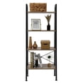 thumbnail image 4 of LEASEN 4-Shelf Ladder Bookshelf, Metal frame and Wood Shelves Storage Furniture for Office, Bathroom, Living Room，Gray Color, 4 of 9