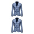 thumbnail image 3 of Transemion Slim Fit Suit Coat For Flattering And Sophisticated Look Professional Look blue 5XL 2Set, 3 of 6