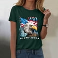 thumbnail image 2 of Duqingm America 250 Merchandise USA Shirts for Women 250 Years American Flag Shirt 4th of July Tshirt Patriotic Tees Casual Graphic Tops Dark Green,3XL, 2 of 7