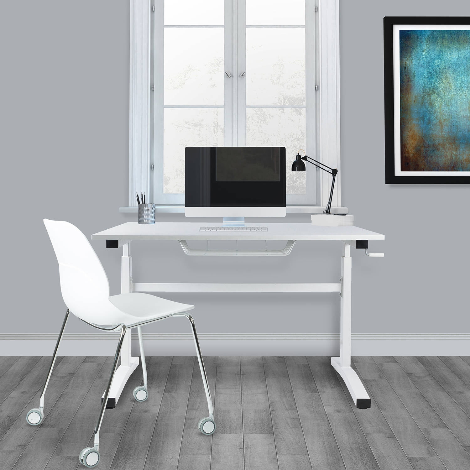 Mainstays Sit/Stand 2841" Adjustable Desk, Multiple Colors