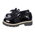 thumbnail image 1 of Mocassin pour Femmes, Nœud Confortable en Cuir Verni Rehaussant la Taille - Chaussures à Enfiler, 1 of 8
