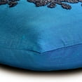 thumbnail image 2 of The HomeCentric Pillow Covers, Blue Pack of 2, 24x24 inch (60x60 cm) Throw Pillow Covers, Silk Beaded Throw Pillows For Couch, Damask Pattern Modern Style Easter - Damask Silk Blue, 2 of 3