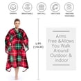 thumbnail image 5 of Sherpa Poncho Blanket Super Soft Comfy Plush Wearable Fleece Blanket  for Adult, 5 of 6