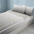 thumbnail image 2 of Homewish Gray White Zipper Full Size Comforter Sets with Fitted Sheet and 2 Pillowcases, Modern Gradient Art Zipper Bedding Set, 2 of 7