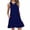 Blue, variant on SDJMa Summer Dresses for Women 2022 Solid Color Cross Strap V-Neck Belt Sleeveless Vest Mini Dress Casual Flowy Dress