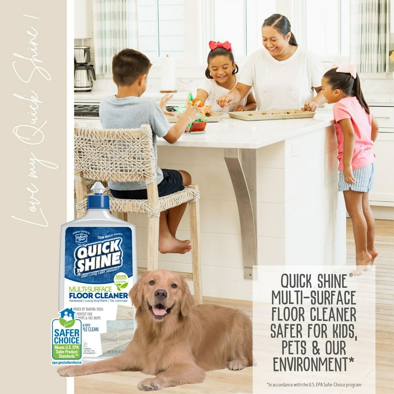 Quick Shine Premium Laminate and Vinyl Floor Cleaner Solution, 27
