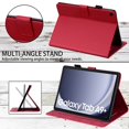 thumbnail image 5 of Dteck Folio Case for Samsung Galaxy Tab S6 Lite 10.4 Inch 2024/2022/2020, Multi-Angle Viewing Protective Stand Cover with Pencil Holder & Card Holder,Red, 5 of 6
