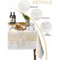 thumbnail image 2 of Happy Birthday Table Cloth, Waterproof Tablecloth for Rectangle Tables, Golden Balloons Ribbons Abstract Art Reusable Washable Fabric Table Cover for Restaurant Kitchen Dining Tables 60"x102", 2 of 9