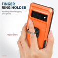thumbnail image 5 of SaniMore for Google Pixel 7 Multi-Functional Case, 3-Layer Protection Magnetic Cover Support Car Mount & 360° Rotatable Metal Ring Kickstand Full Body Shockproof Protective Shell, Orange, 5 of 8