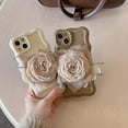 thumbnail image 6 of Designed for iPhone Case,Water Wave Frame with 3D Silk Rose Camera Lens Protection Shockproof Protective Cover Phone Case (iPhone 14 Pro Max,White), 6 of 6