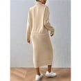 thumbnail image 4 of Conjunto de Dos Piezas para Mujer: Suéter y Falda de Punto Top de Punto y Falda Ajustada Albaricoque M, 4 of 10