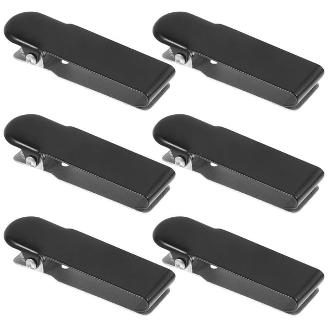OULII 6Pcs Cash Drawer Clip Plastic Wall Mount Black Iron Money Clips for Cashiers Accessory