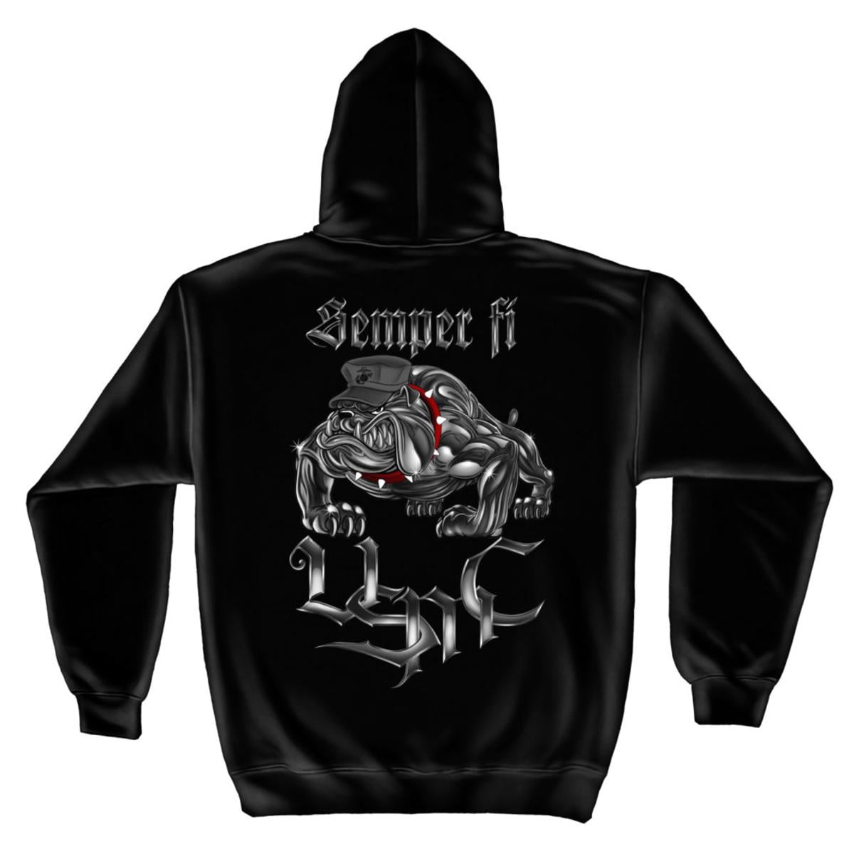Erazor Bits - United States Marine Corps USMC Semper Fi Adult Hoodie Hooded Sweatshirt - Walmart 