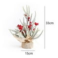 thumbnail image 2 of Tabletop Artificial Pine Branches & Pinecones Holiday Decoration Mini Christmas Tree Potted Plants, 2 of 5