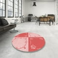 thumbnail image 4 of Ahgly Company Machine Washable Indoor Rectangle Transitional Flamingo Pink Area Rugs, 6' x 9', 4 of 7