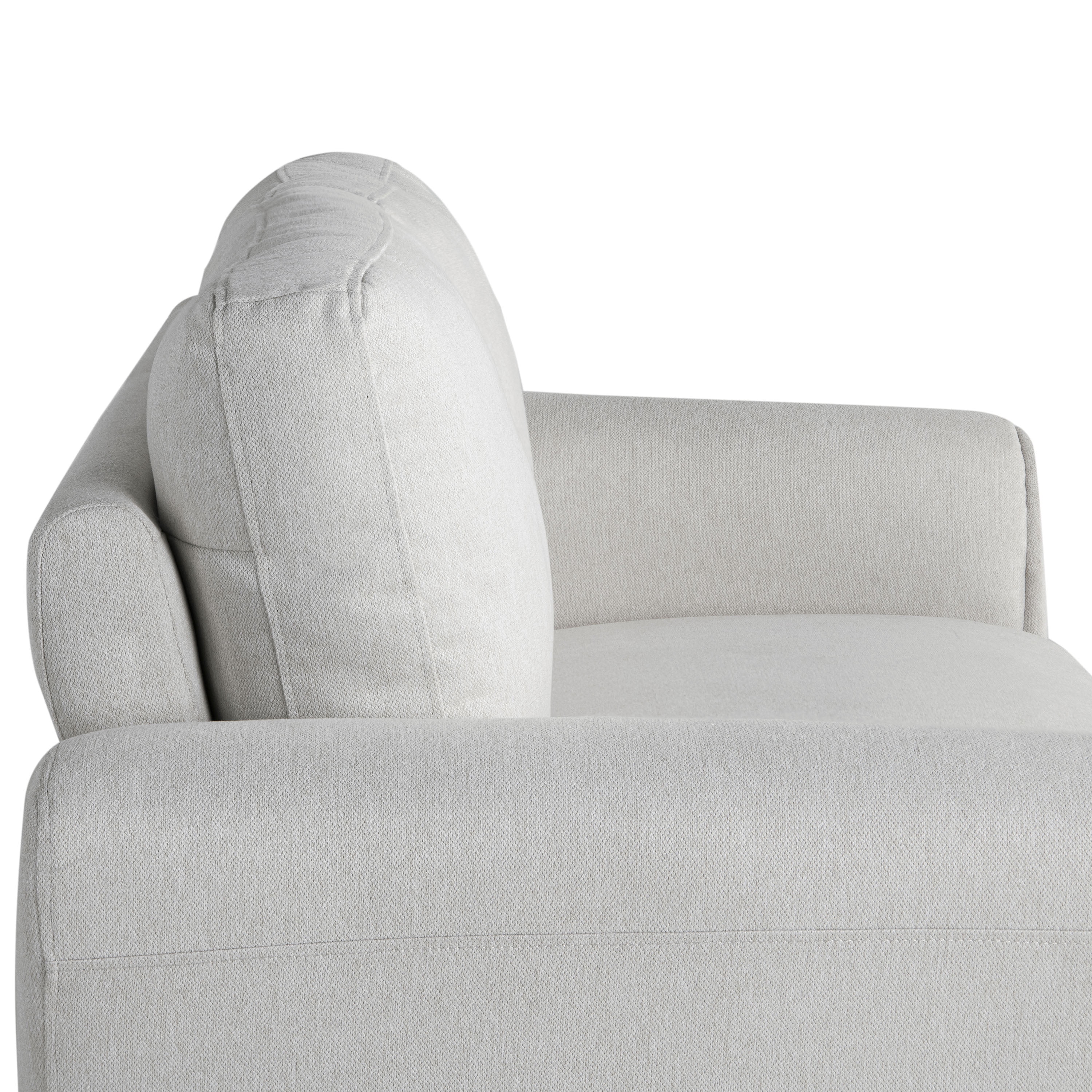 Lifestyle Solutions Alexa Loveseat with Rolled Arms, Oyster Fabric