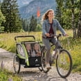 thumbnail image 2 of Aosom Child Bike Trailer with Storage, 5 Point Harness, Baby Stroller Green, 2 of 10