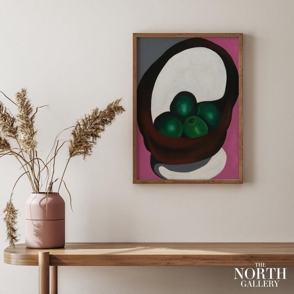 PosterArt Georgia O'Keeffe Alligator Pears Giclee Poster Print, Fruit Still Life In Fruit Basket, Modern Wall Art, Housewarming Gift, Size 8x12 UNFFRAMED