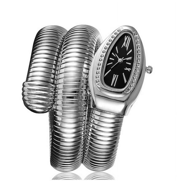 Montre pour Femmes Mode en Forme de Serpent Montre Bracelet pour Travail Décontracté Bureau