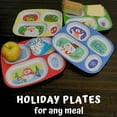 thumbnail image 3 of 4E's Novelty Christmas Dinnerware Divided Plates For Kids (Set of 4) Melamine Plastic BPA Free Sectional Holiday Dinner Plates, Christmas Dishes for kids - Top Rack Dishwasher Safe, 3 of 7