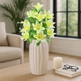 thumbnail image 3 of Exquisite European‑Style Artificial 18‑Head Lily Bouquet, Realistic Fake Floral Arrangement for Home Decor, Beautiful Simulation Lily Shooting Props for Wedding and Desktop Ornament, 20in/50cm, E, 3 of 6