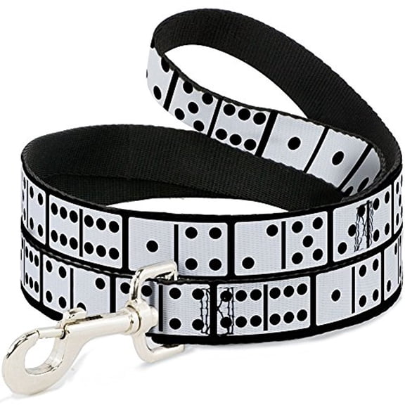 buckle-down dl-w30488 dominos white black dog leash