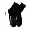 thumbnail image 6 of opolski 1 Pair Women Socks Mid-tube Japanese Style Solid Color High Elasticity Letter Decor Anti-slip Thickened Soft Warm Sweat-absorption Anti-shrink Sports Sock Pink, 6 of 8