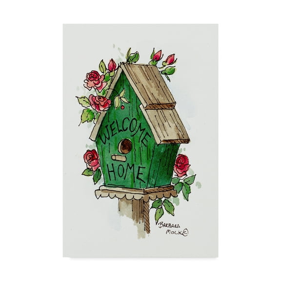 Trademark Fine Art 'Welcome Home Green' Canvas Art by Barbara Mock