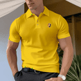 thumbnail image 3 of Men's Horse Badge Pure Cotton Polo T-Shirt in 14 Colors, 3 of 15