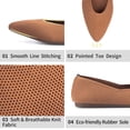 thumbnail image 5 of Frank Mully Zapatos de vestir de punto con punta en punta para mujer, zapatos cómodos para mujer, zapatos de ballet sin cordones para mujer, zapatos clásicos suaves con cuña baja Fawn 95, 5 of 5