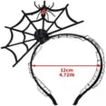 thumbnail image 2 of Halloween Spider Headband Spiderweb Hair Hoop Halloween Party Cosplay Masquerade Costume Accessory (Black), 2 of 5