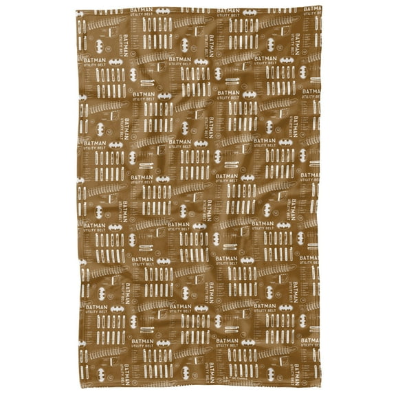 Batman Utility Belt Pattern Fleece Blanket 36' x 58',Utility Belt Pattern