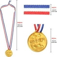 thumbnail image 4 of Paquete de 60 Medallas de Premio de Plástico Dorado para Niños, Perfectas para Deportes, Competiciones y Regalos de Fiesta, 4 of 5