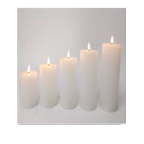 Northlight Set of 3 Flameless Ivory LED Christmas Wax Pillar Candles 8 ...