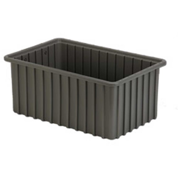 LEWISBins Divider Box, 16-1/2" x 10-7/8" x 7", Gray, Lot of 6