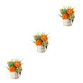 thumbnail image 4 of ZheElen Simulation Flower Set Stunning Floral Display With Minimal Effort Wide Range Pinellia orange 3Set, 4 of 6